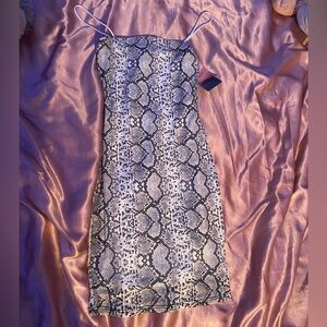snake skin pattern dress